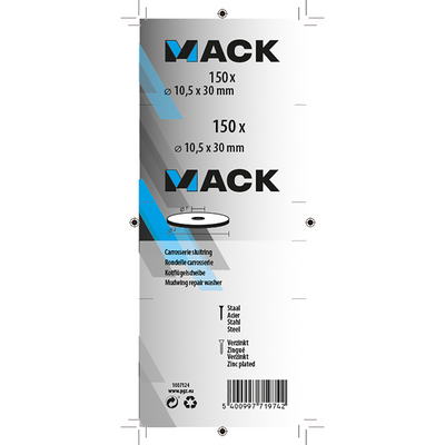 Mack 1007124 - body rings 150 pcs 10.5 x 30 mm | 5 pieces
