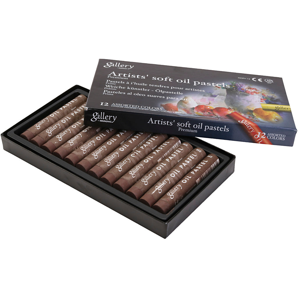 Pasta de aceite de la galería, l: 7 cm, d 11 mm, espesor 11 mm, marrón, 12 piezas 1 caja