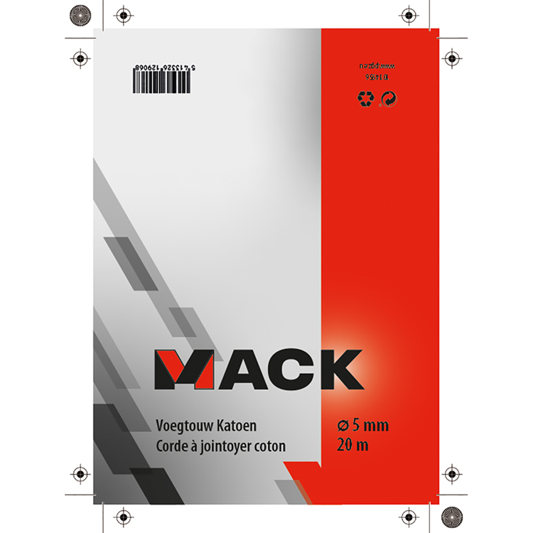Mack 1014956 - cotton joint rope 5mm-20m | 5 pieces