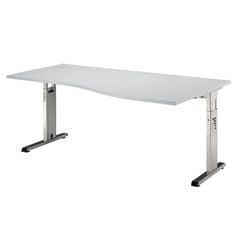 Bach scrivania ergonomica grigio chiaro gamba a C regolabile in altezza 1800x1000x680-760mm martello