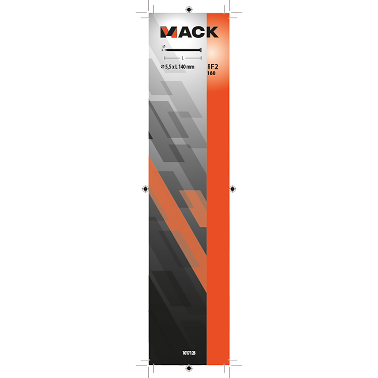 Mack 1017128 - clavo cabeza plana 180 gr 5,5 x 140 mm | 10 piezas