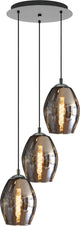 Eglo estanys hanglamp - ø45 cm - e27 - rookglas - grijs zwart