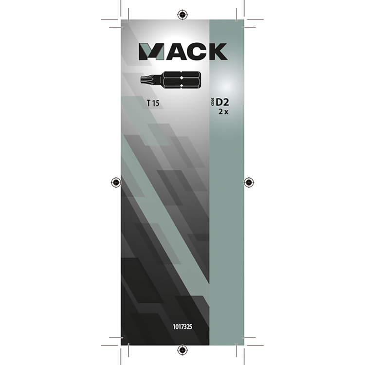 Mack 1017325 - punta torx acero sin tratar 2 piezas t 15 | 10 piezas