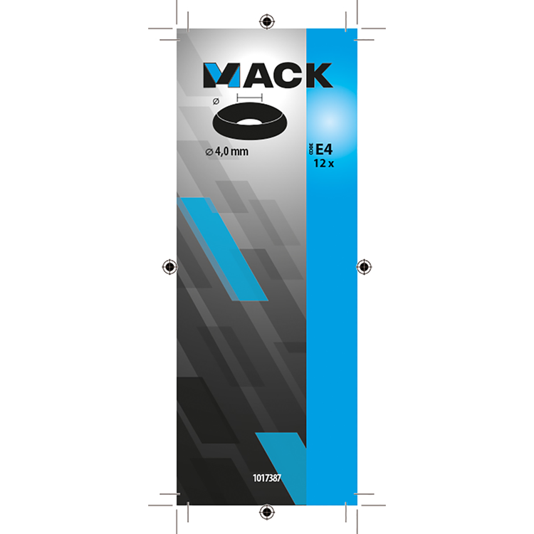 Mack 1017387 - anillo de carenado para tornillos de madera. vern. 12 piezas de 4,0 mm | 10 piezas