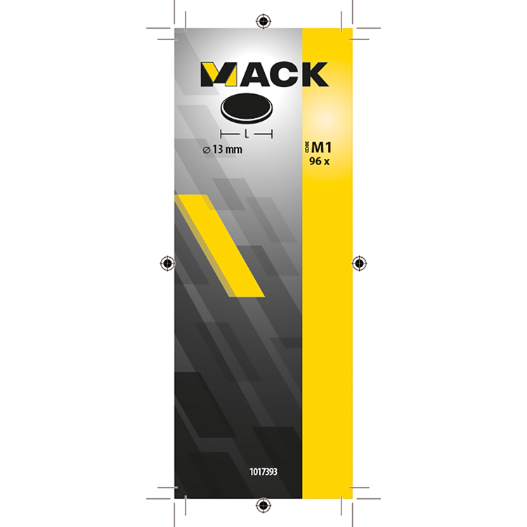 Mack 1017393 - tapa autoadhesiva haya artificial 96ud 13 mm | 10 piezas