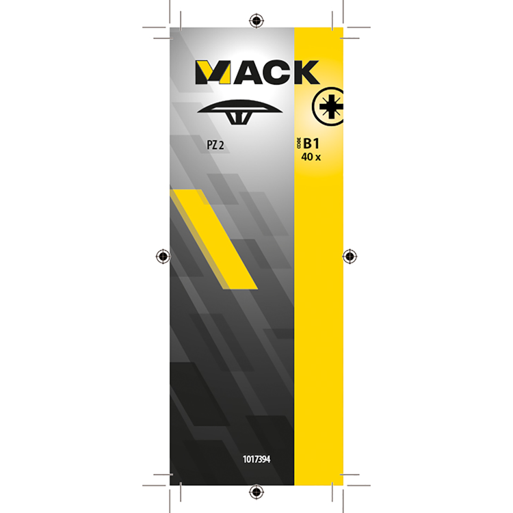 Mack 1017394 - tapa para tornillo pz plastico blanco 40 uds pz 2 | 10 piezas