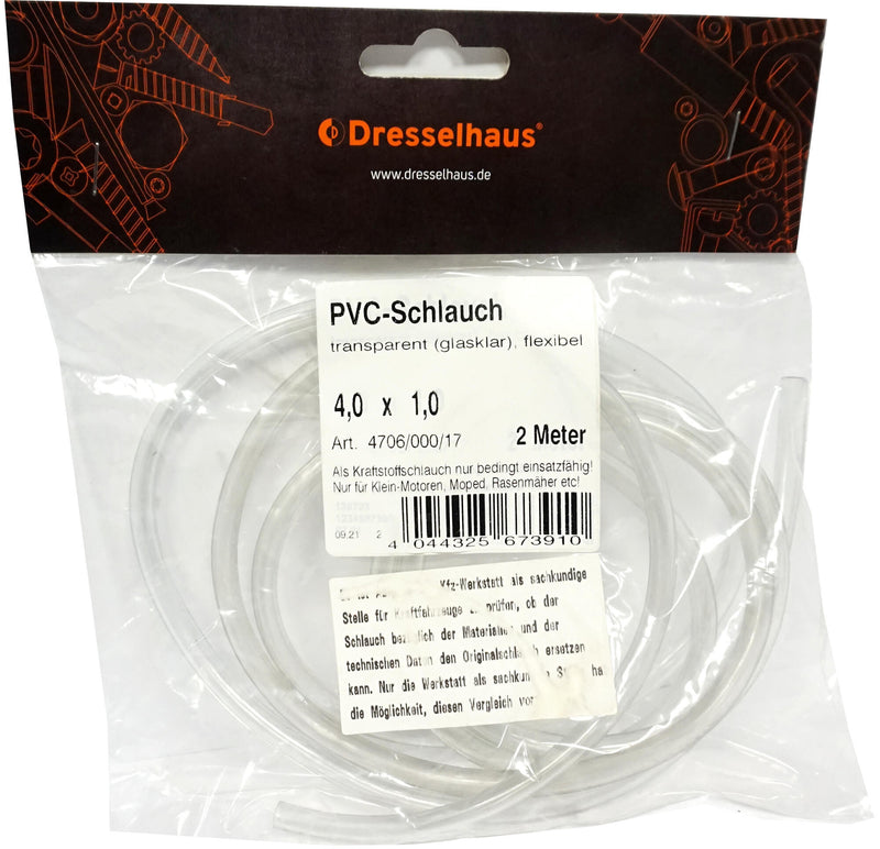 Dresselhaus brandstofslang 4706 pvc tube 5.0x1.2 2m dresselh. transp. flexib.