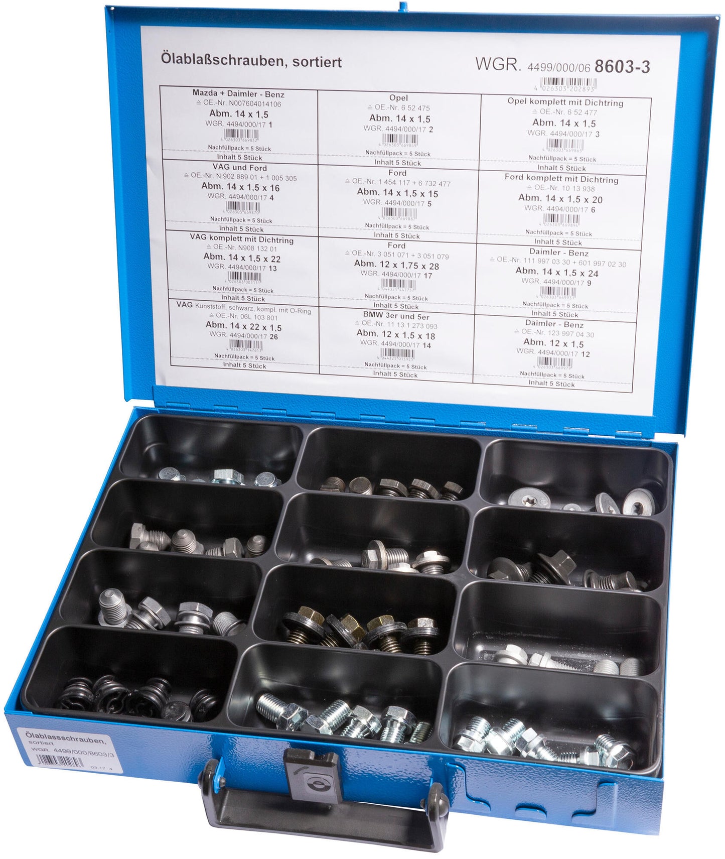 Dresselhaus ordin.oil drening tappi assortimento