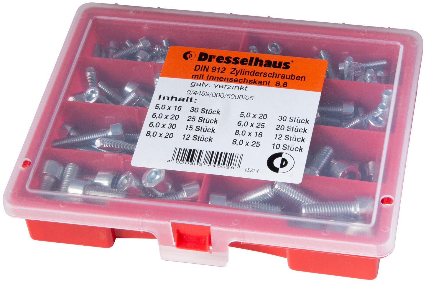 Dresselhaus Surtido Cylinder Bolts nt w. Dentro del hexágono