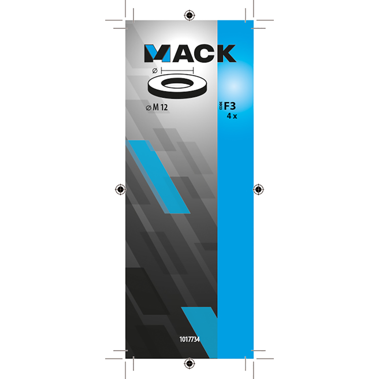 Mack 1017734 - arandela nailon 4 piezas m12 | 10 piezas