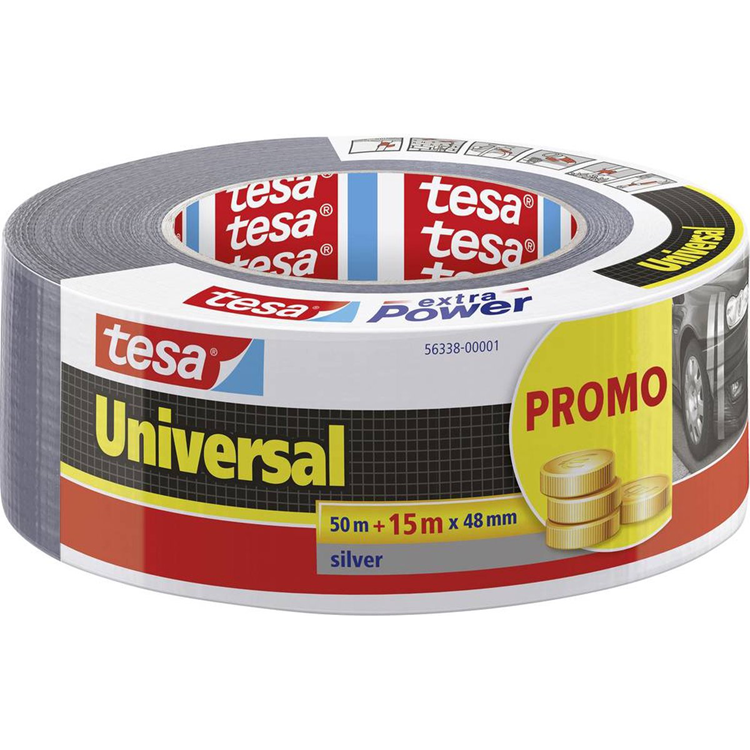 Tesa 1072223 - xp universale promo 50+15m 48mm grigio | 4 pezzi