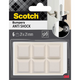 3m 1070696 - Parachoques de pared antichoque scotch® autoadhesivo blanco 21mm x 21mm | 10 piezas