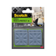 3 m 1070691 - cursori scotch® move protected autoadesivi grigi, 40 mmx40 mm | 7 pezzi