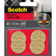 3m 1070712 - Scotch® paracolpi antiscivolo autoadesivo miele ø 35mm | 10 pezzi