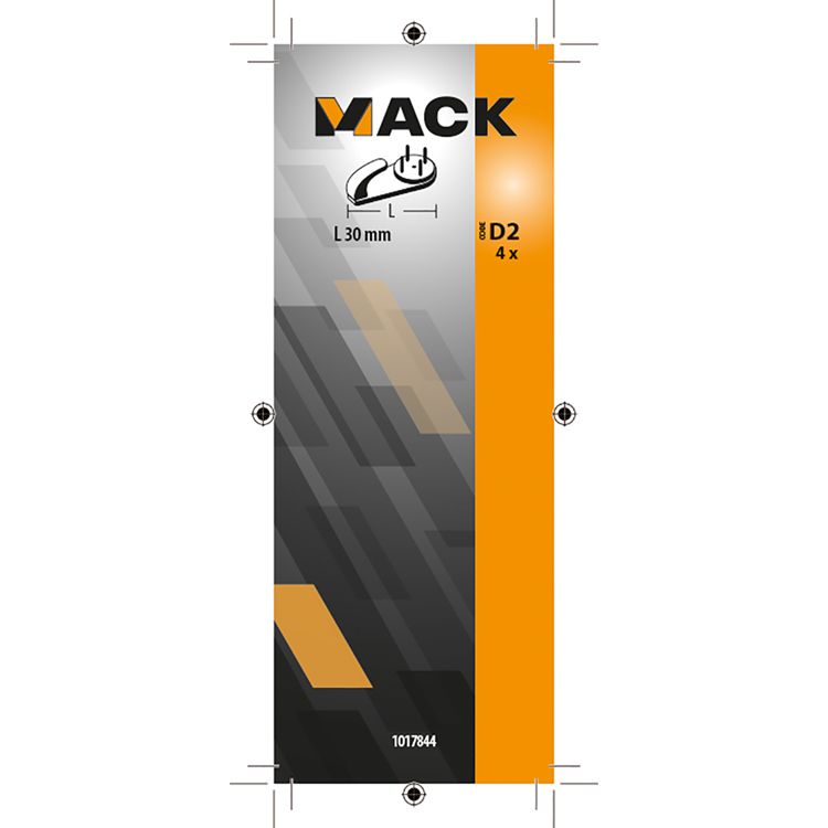 Mack 1017844 - gancho hormigón plástico 4uds 30mm | 10 piezas