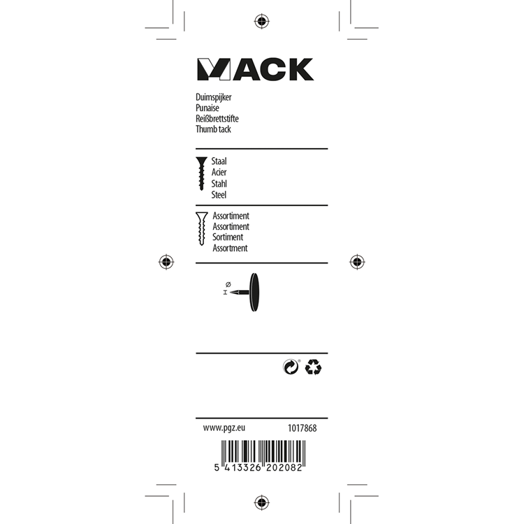 Mack 1017868 - miniatura de acero surtido 60 piezas | 10 piezas