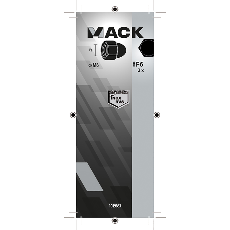 Mack 1019863 - tuerca ciega hexagonal acero inoxidable a2 2uds m8 | 10 piezas
