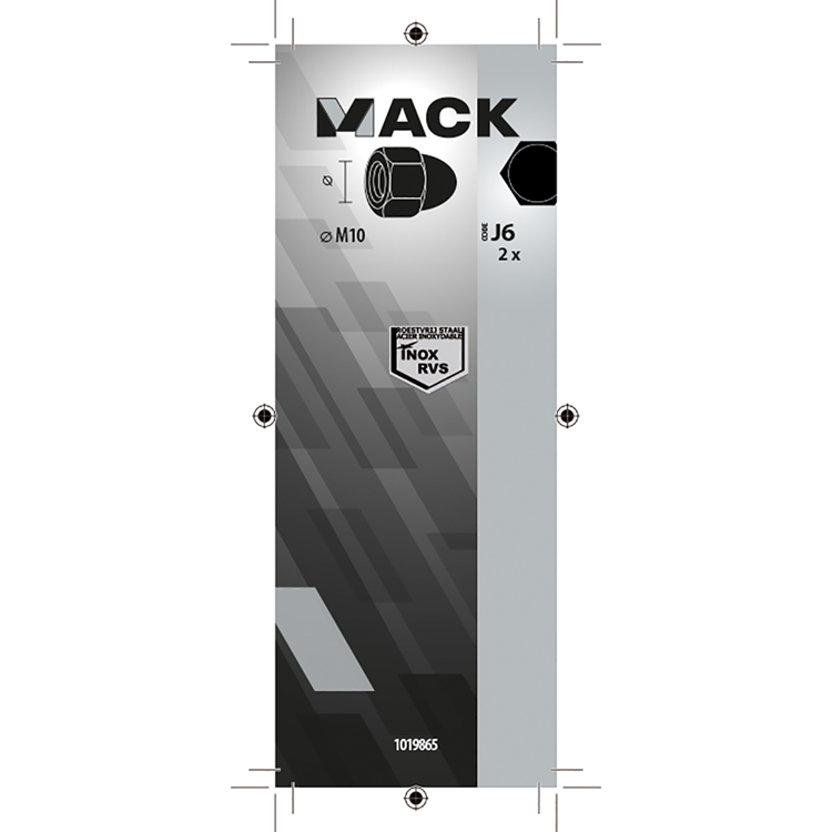 Mack 1019865 - tuerca ciega hexagonal acero inoxidable a2 2 piezas m 10 | 10 piezas