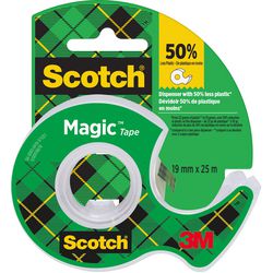 Cinta adhesiva y dispensador scotch magic 19mmx25m transp