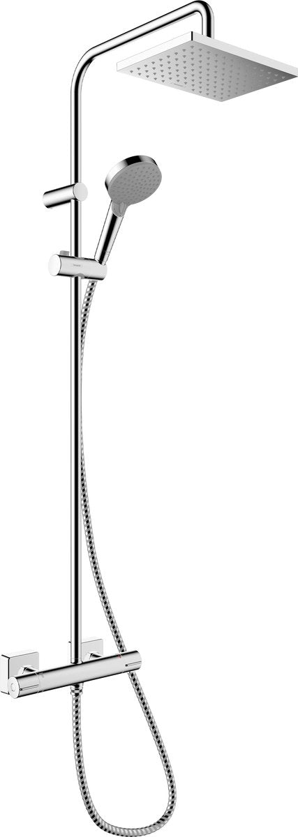 Hansgrohe forma verniciata - showerpipe - risparmio idrico ecosmart - dimensione 230 mm - funzione 1 getto - cromato - con termostato