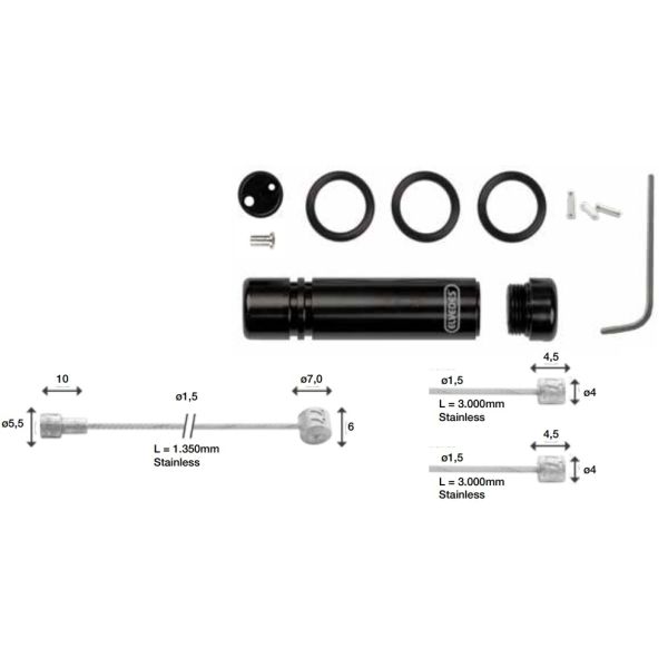 Set di sdoppiatori universali Elvedes con funzione ABS opzionale (su scheda)