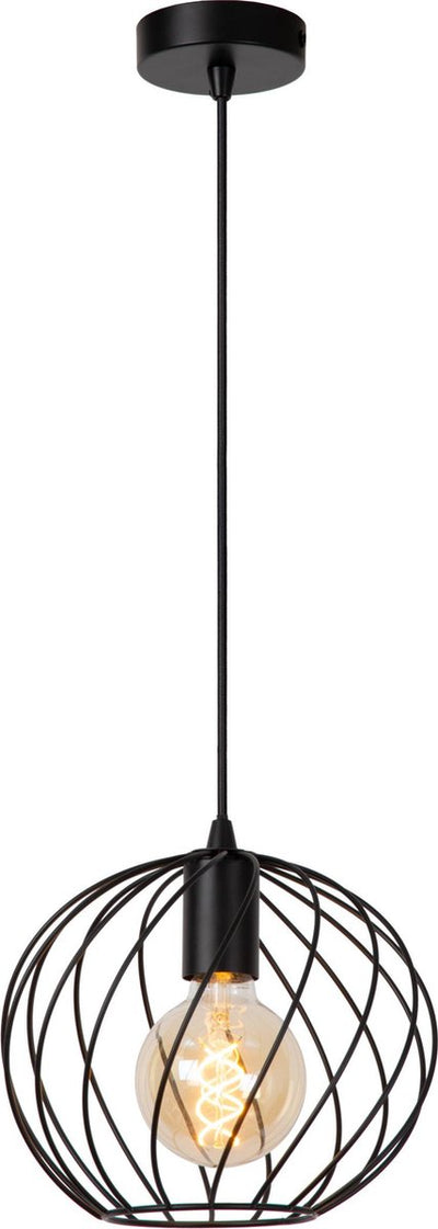 Lucide danza - lampada a sospensione - ø 25 cm - 1xe27 - nero