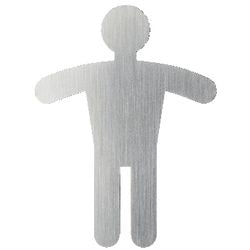 Pictograma inodoro para hombres duradero autoadhesivo de acero inoxidable