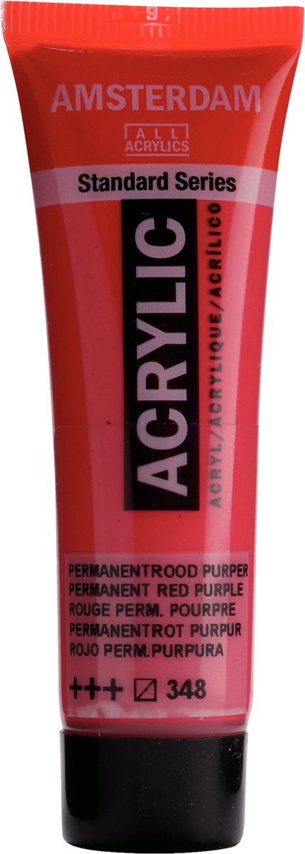 Royal talens verf - acryl - 348 - permanent rood purper - amsterdam - 20ml