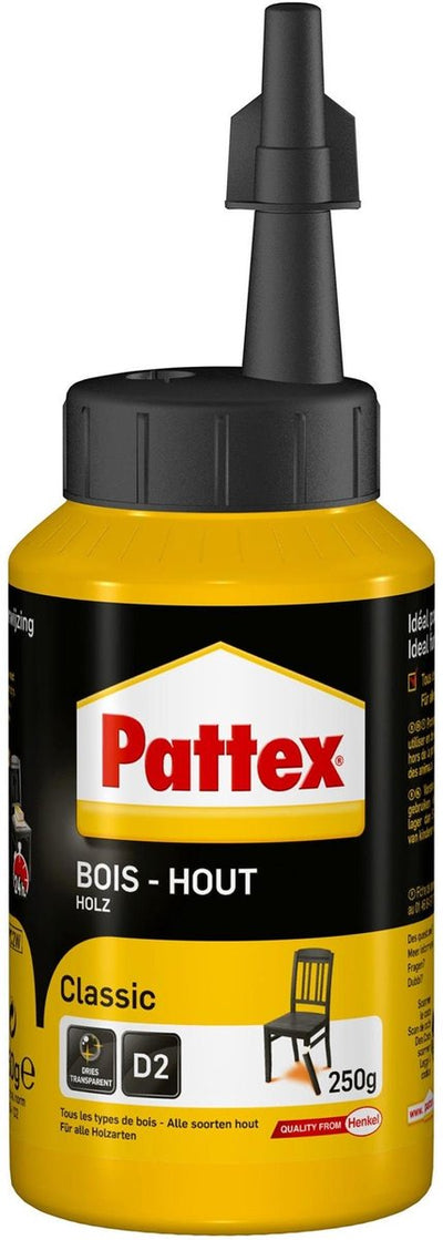 Pattex 1000910 - pegamento para madera clásico 250gr | 6 piezas