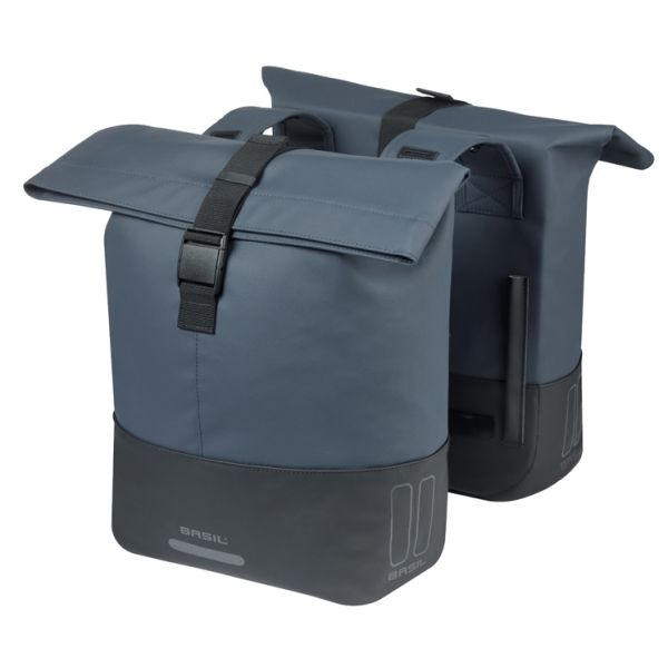 Basil borsa doppia per bicicletta cove 28-32l 14 x 29 x 36 cm - blu nero
