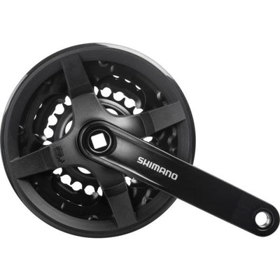 Shimano Crankset 6 7 8 Speed ​​Tourney FC-Ty301 con braccio a manovella da 150 mm 42 x 34 x 24t nero