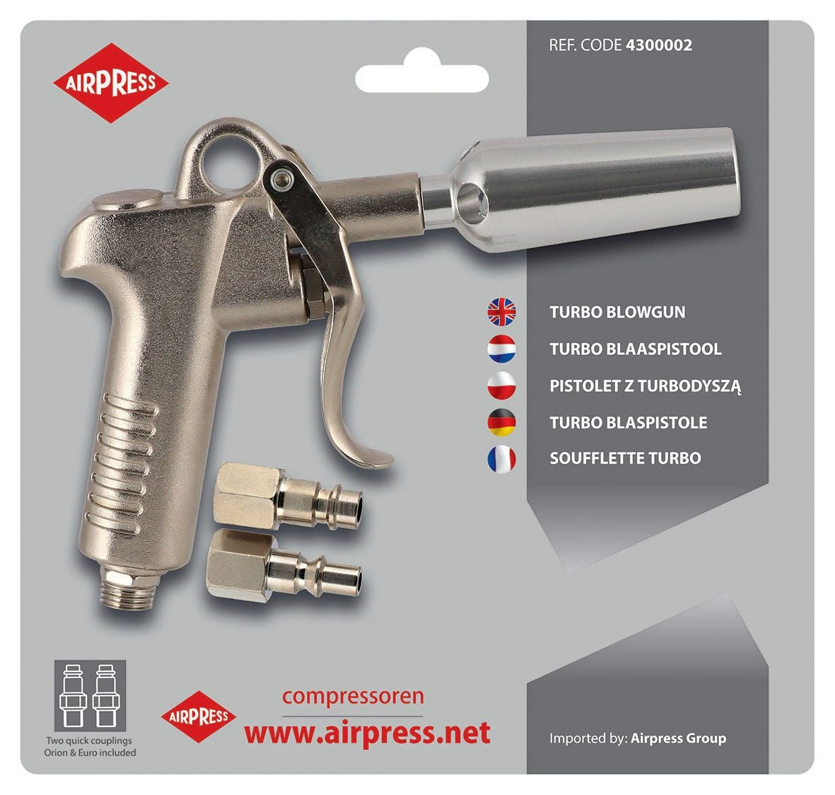 Airpress turbo blaaspistool in blister - 4300002