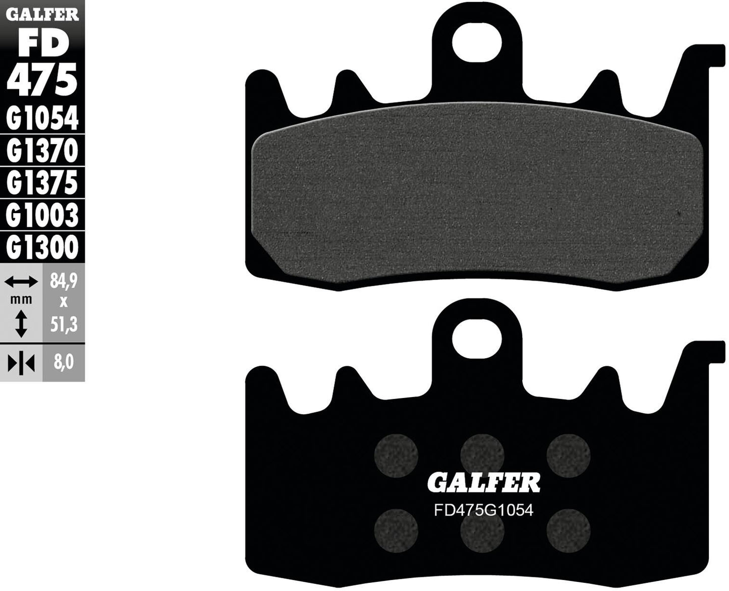 Galfer bremsbelag fd475 brake pad fd475 g1054 organic street