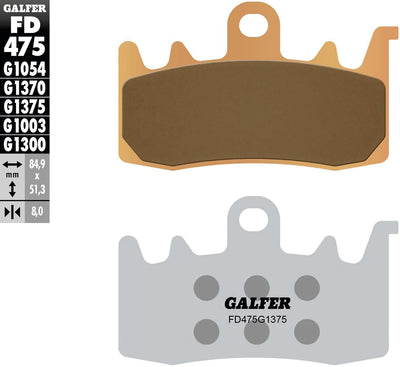 Galfer remblokken fd475 brake pad fd475 g1375 sint.metal str. sp.