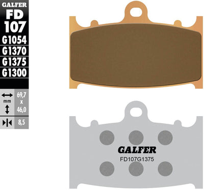 Galfer bremsbelag fd107 brake pad fd107 g1375 sintered metal