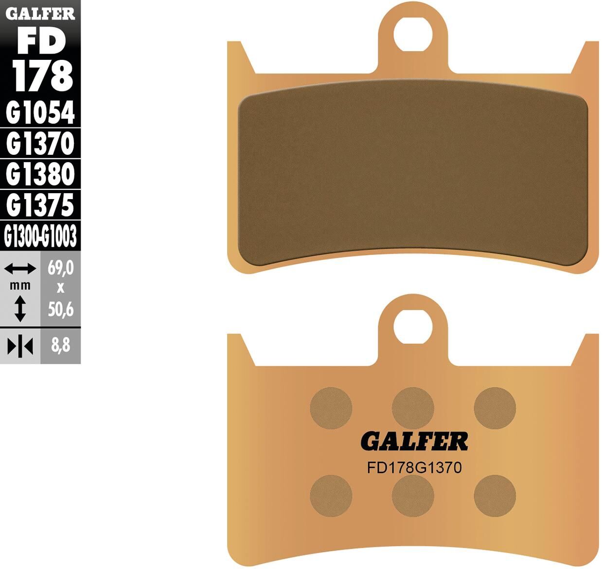 Galfer remblokken fd178 brake pads sinter fd178 g1380