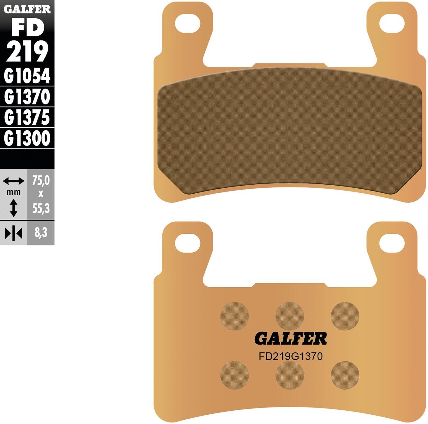 Pastiglie freno Galfer fd219 pastiglia freno fd219 g1370 sint. strada metallica