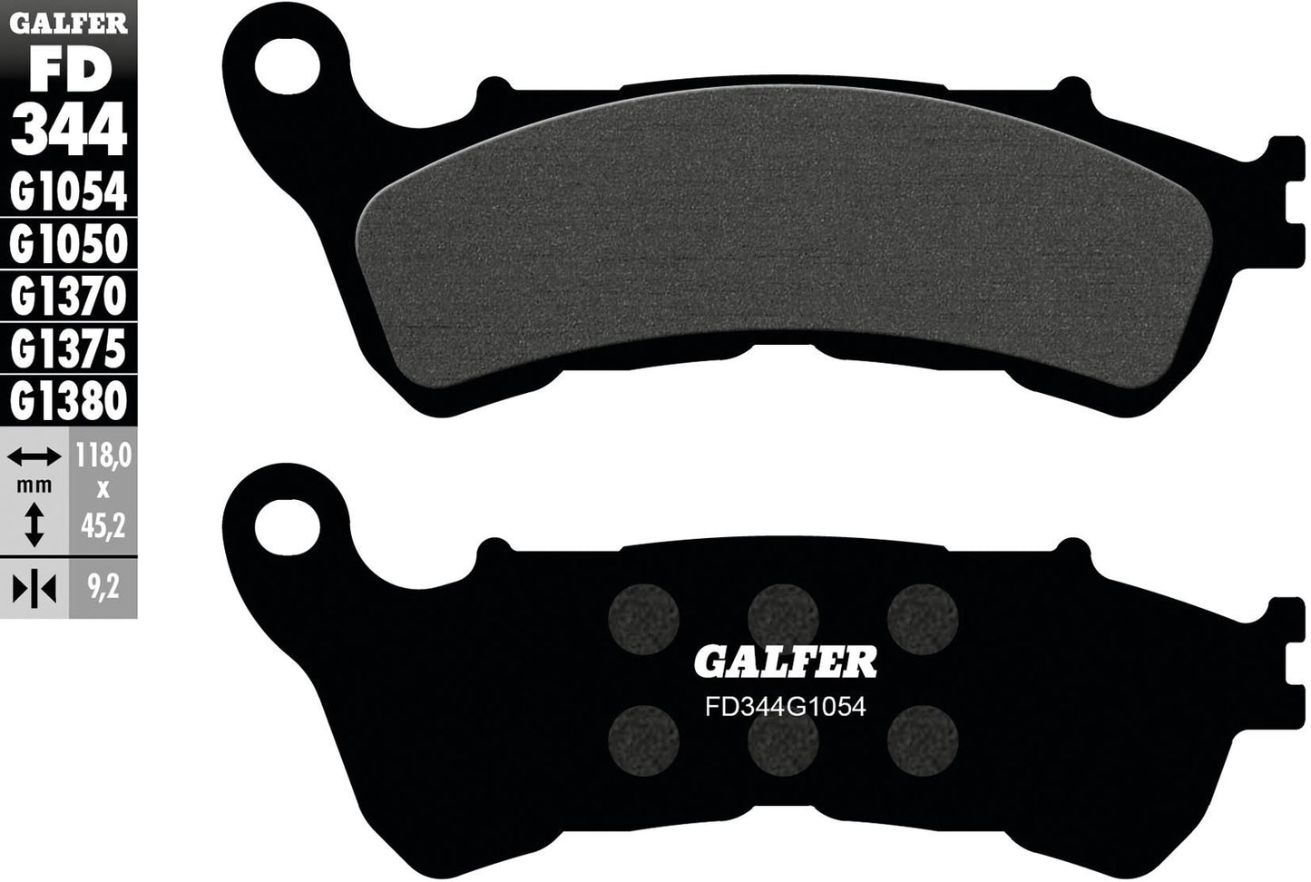 Galfer bremsbelag fd344 brake pad fd344 g1054 organic standard