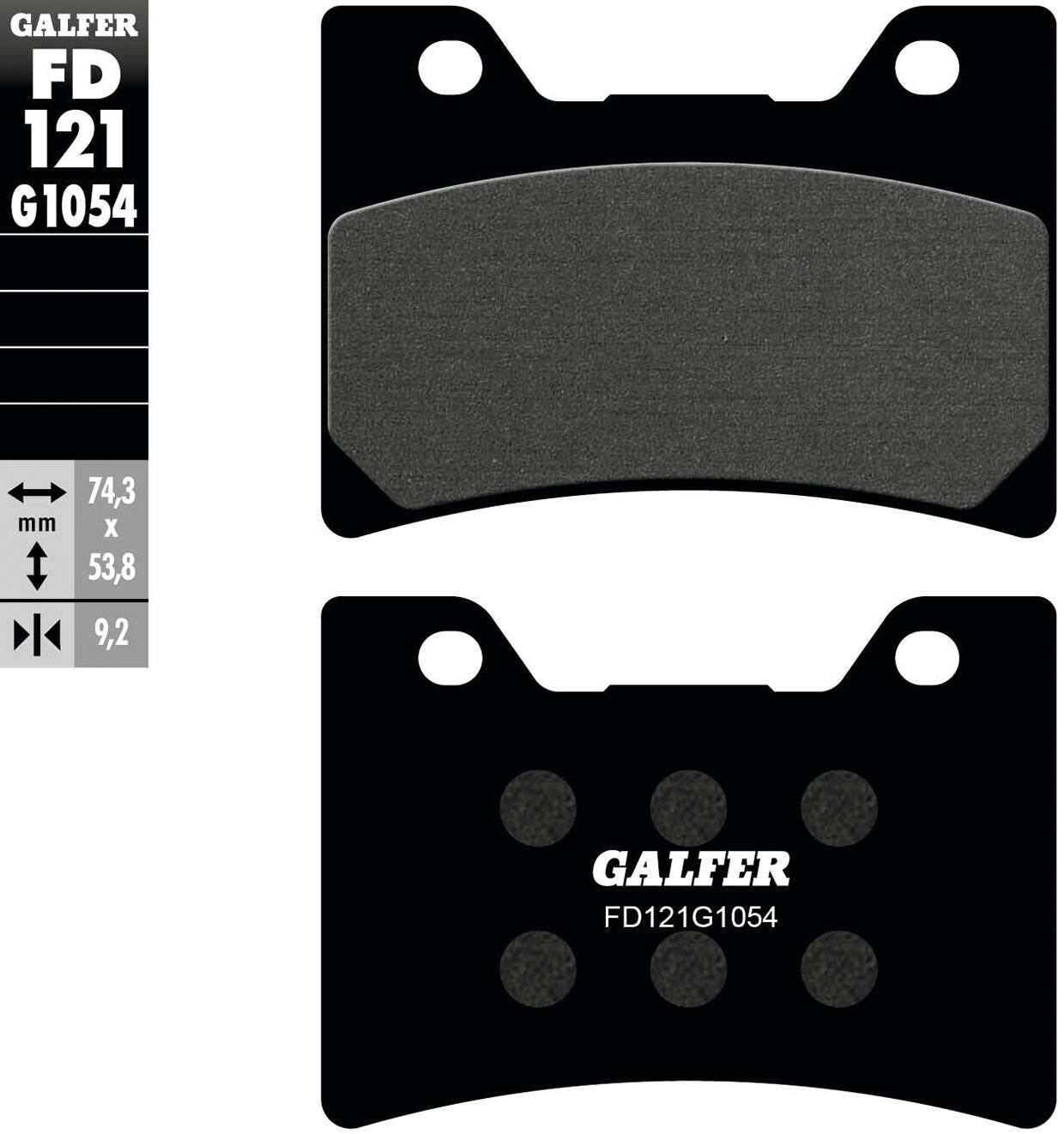 Pastiglie freno Galfer fd121 pastiglia freno fd121 g1054 organica