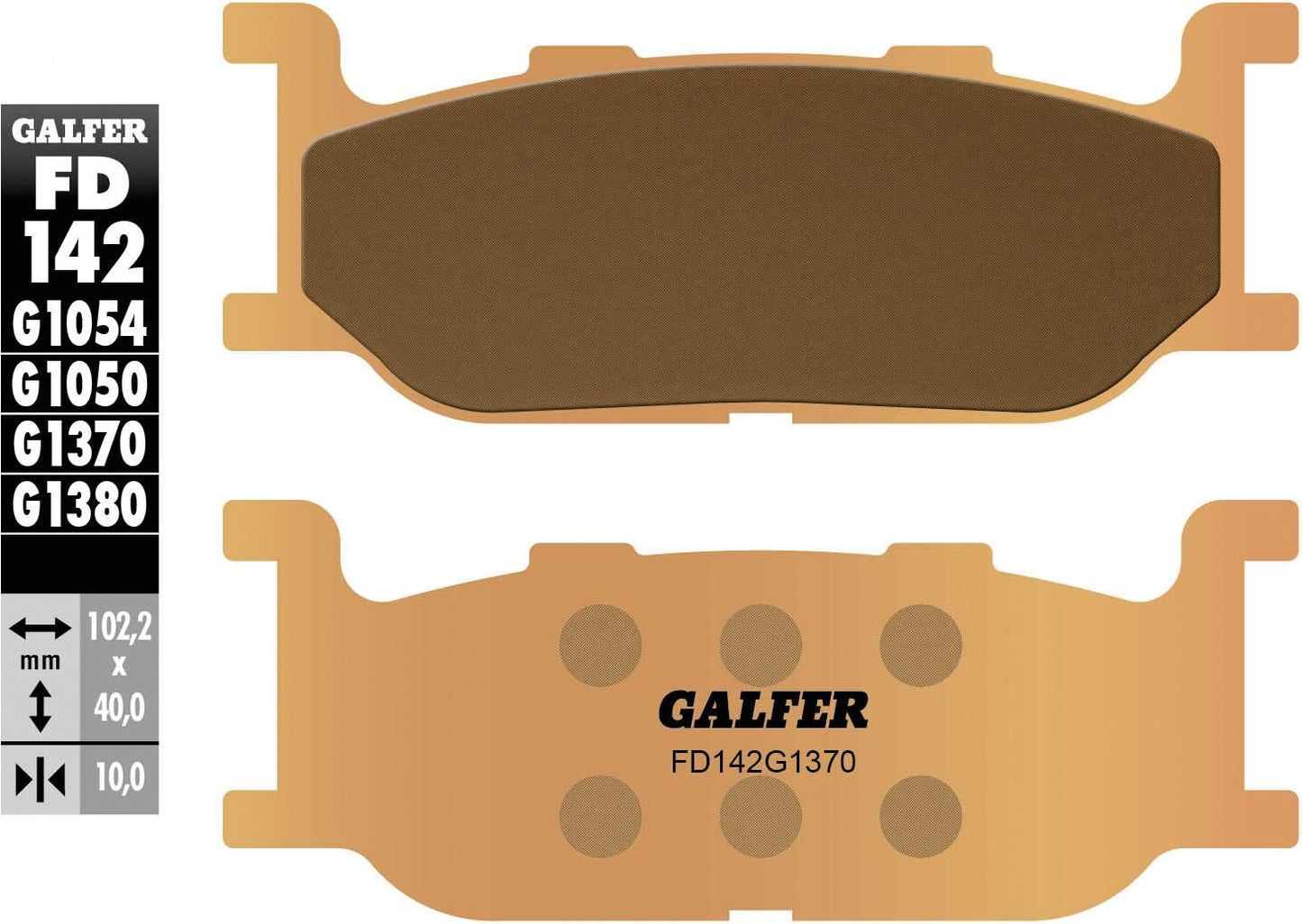 Galfer bremsbelag fd142 brake pad fd142 g1370 sintered metal