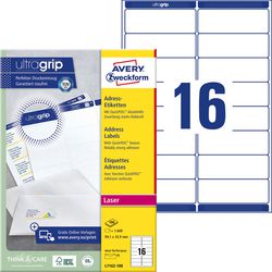Etichette per indirizzi avery zweckform ultragrip bianche