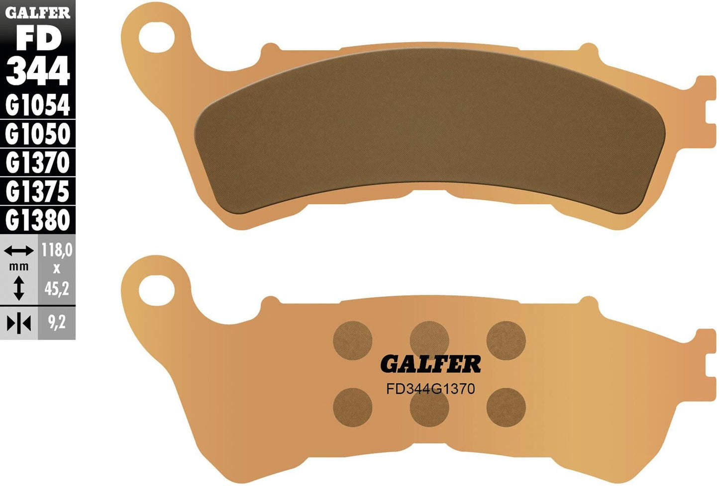 Pastiglie freno Galfer fd344 pastiglia freno fd344 g1370 sint.metal street