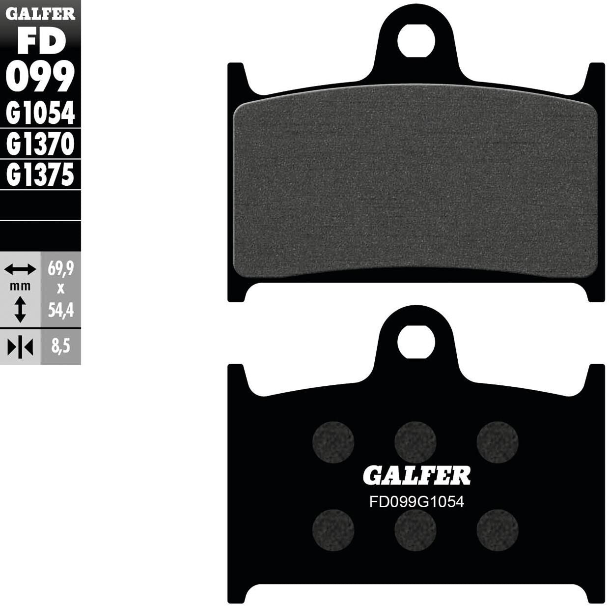 Pastiglie freno Galfer fd099 pastiglie freno fd099 g1054 organiche