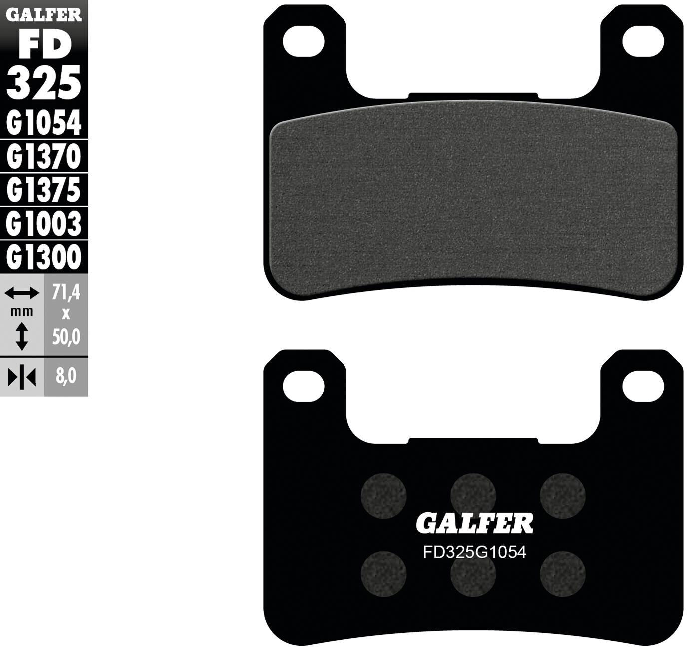 Pastiglie freno Galfer fd325 pastiglia freno fd325 g1054 organica strada