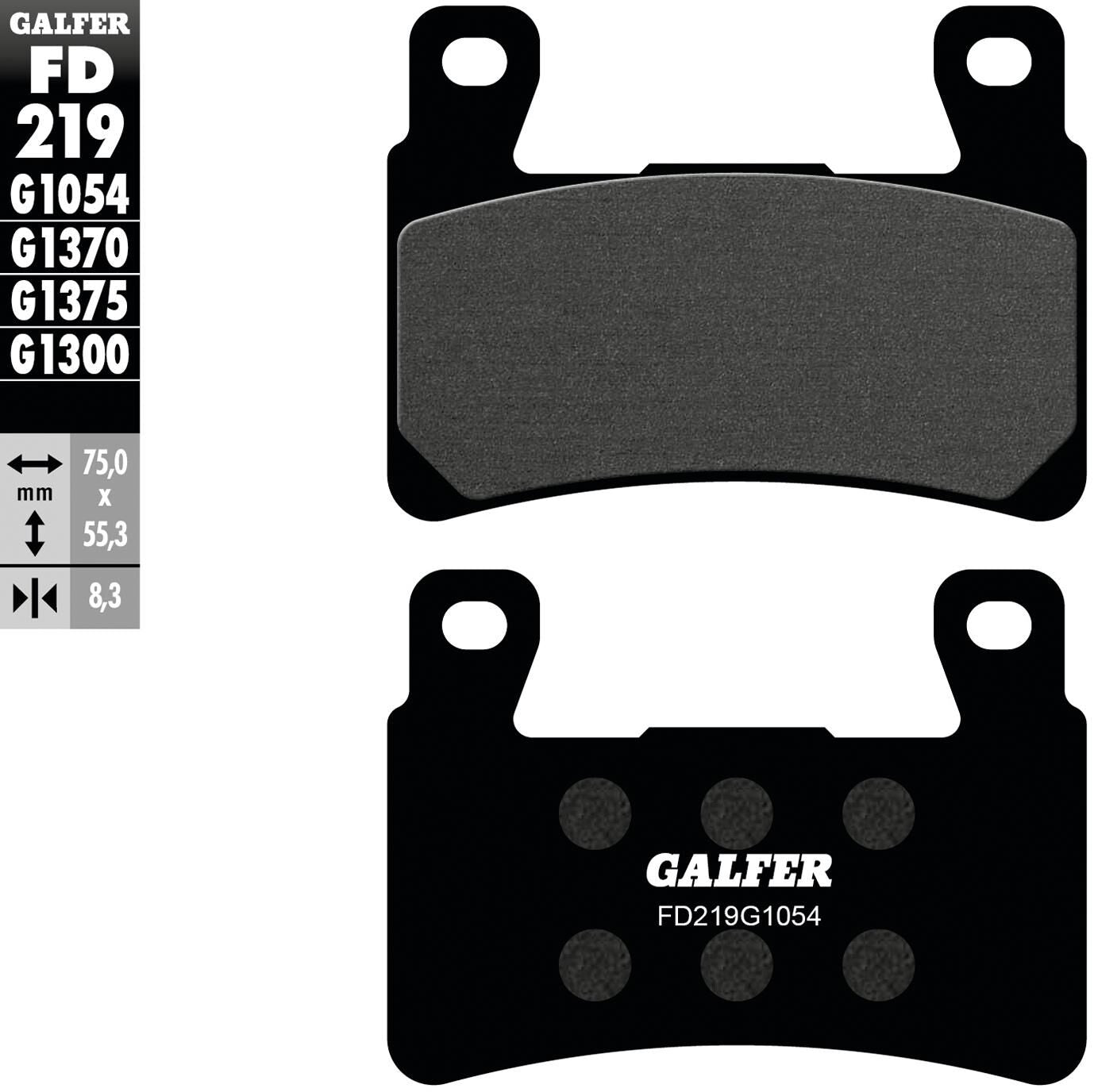 Galfer bremsbelag fd219 brake pad fd219 g1054 organic street