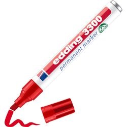 Pennarello indelebile edding 3300 rosso medio