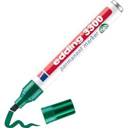 Rotulador permanente edding 3300 verde 1-5 mm punta en forma de cincel