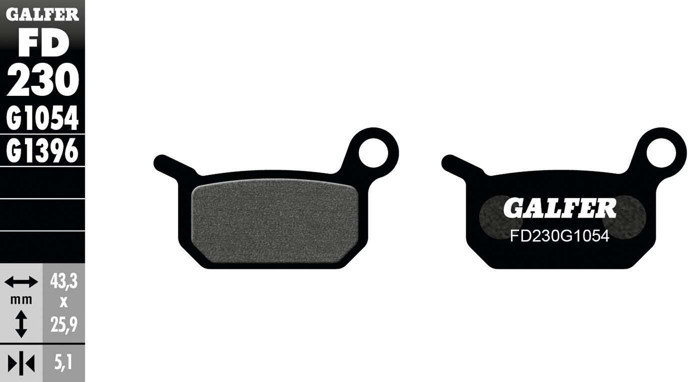 Galfer bremsbelag fd230 brake pad fd320 g1054 organic standard