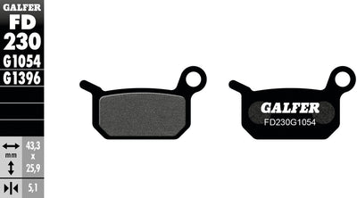 Galfer bremsbelag fd230 brake pad fd320 g1054 organic standard