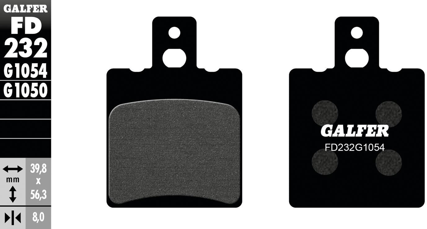 Galfer bremsbelag fd232 brake pad fd232 g1054 organic standard